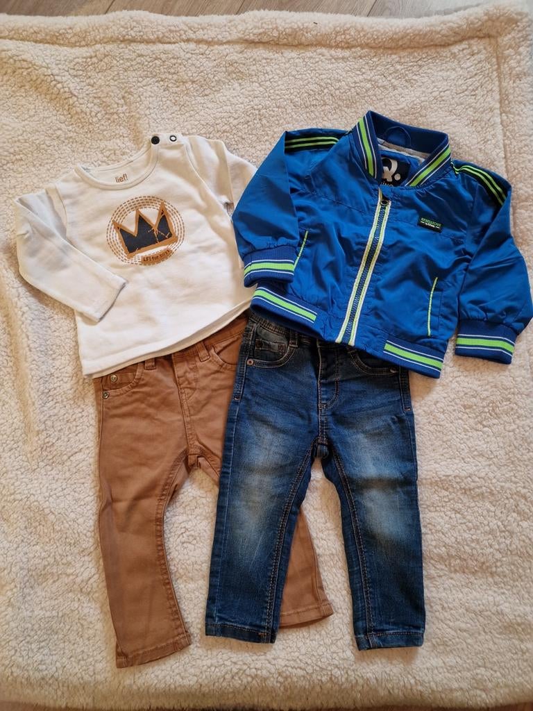 Lief! Set Maat 74: Broekje, Truitje, Spijkerbroekje & Jasje, Ophalen of Verzenden, Gebruikt, Overige maten