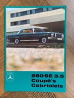 Brochure Mercedes-Benz 280SE 3.5 coupe cabriolet W111 1971, Nieuw, Mercedes-Benz, Mercedes, Ophalen of Verzenden