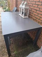 Gratis tuintafel met glazen blad - 160x90cm, Ophalen of Verzenden, Gebruikt, Rechthoekig, Aluminium