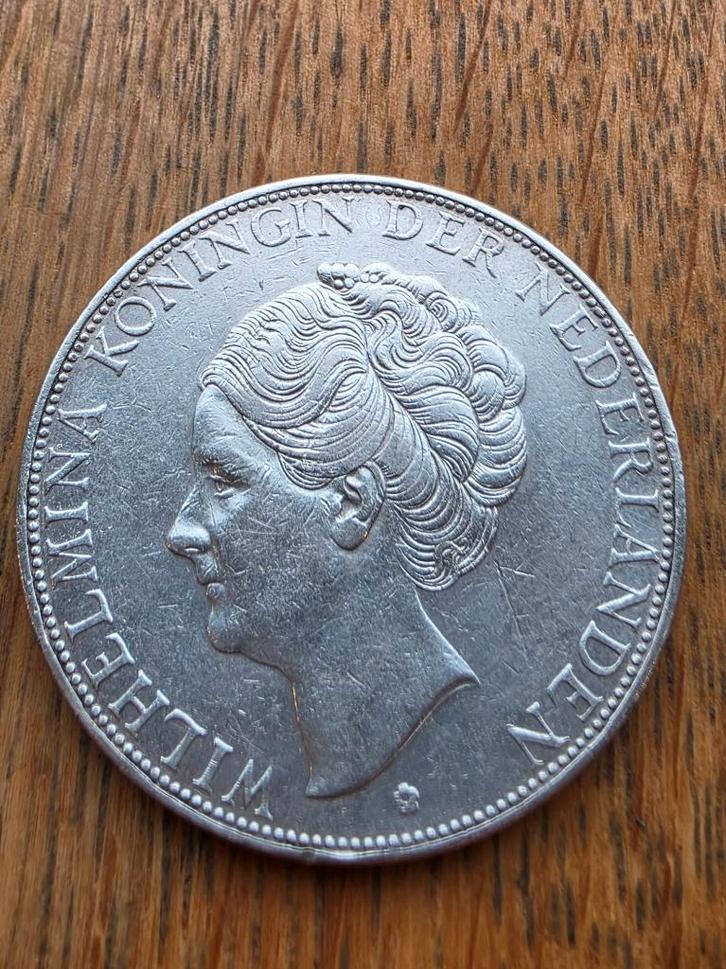 Zeer Fraaie Rijksdaalder 1932 GROF HAAR / 2.5 gulden 1932GH, Postzegels en Munten, Munten | Nederland, Losse munt, 2½ gulden, Koningin Wilhelmina