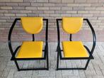 Vintage eetkamerstoelen - Memphis stijl - K.F.F. Cosinus, Huis en Inrichting, Stoelen, Ophalen, Zo goed als nieuw, Zwart, Twee