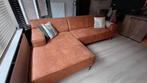 Cognac kleurige hoekbank, Huis en Inrichting, Ophalen, Zo goed als nieuw, Overige materialen
