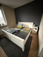 Massief beukenhouten ledikant - elektrisch verstelbaar, Huis en Inrichting, Slaapkamer | Bedden, Ophalen, 90 cm, Wit, Tweepersoons