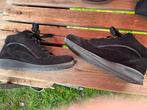 Durea nubuck enkellaarsjes mt 8,5 breedte k, Durea, Zwart, Lage of Enkellaarzen, Ophalen of Verzenden