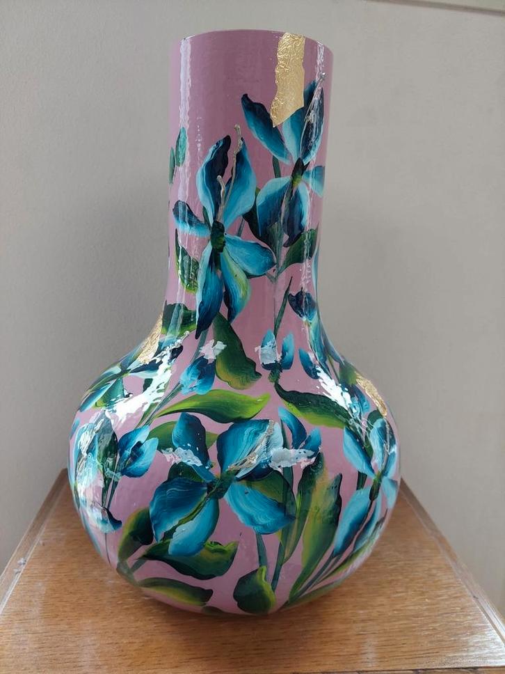 Kunst van Sharon vaas Roze kleur vaas, Huis en Inrichting, Woonaccessoires | Vazen, Zo goed als nieuw, Overige kleuren, Minder dan 50 cm