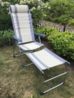 2x Crespo Camping 5-standenstoel aluminium, hoofd/voetsteun, Ophalen, Zo goed als nieuw, Campingstoel