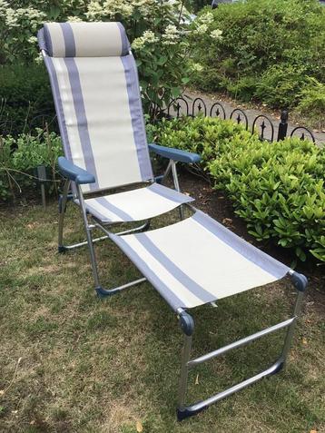 2x Crespo Camping 5-standenstoel aluminium, hoofd/voetsteun beschikbaar voor biedingen