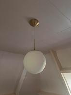 Gouden hanglamp | Vintage | Verstelbaar | slaapkamer lamp, Minder dan 50 cm, Glas, Zo goed als nieuw, Ophalen