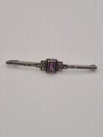 Kleine Art Deco stijl zilveren broche - 800 zilver, Verzenden, Gebruikt, Zilver, Zilver