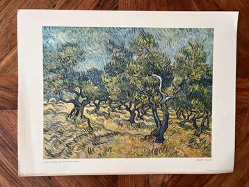 Vintage Van Gogh - Olijfgaarden 1889 (Kröller-Müller Museum) beschikbaar voor biedingen