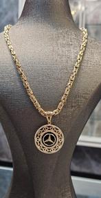 Prachtige Koningsketting met Mercedes 14karaat goud, Ophalen of Verzenden, Nieuw, Goud, Goud