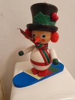 Houten sneeuwpop op snowboard Erzgebergte, Ophalen of Verzenden, Zo goed als nieuw