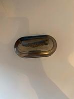 Zilverkleurig Lepeldoosje - Vintage, Antiek en Kunst, Ophalen of Verzenden, Zilver