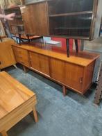 Vintage sideboard lowboard jaren 60 180cm lang, Huis en Inrichting, Kasten | Dressoirs, Ophalen, ,, Zo goed als nieuw, ,