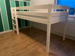 Witte Hoogslaper Kinderbed met Trapje - Goede Staat, Ophalen, Eenpersoons, 160 tot 180 cm, Zo goed als nieuw