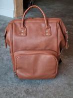 Cognac leren luiertas, Kinderen en Baby's, Luiertassen, Ophalen of Verzenden