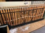 Stalen bed, eenpersoons, met lattenbodem, Kinderen en Baby's, Kinderkamer | Bedden, Ophalen, 85 tot 100 cm, Gebruikt, Lattenbodem