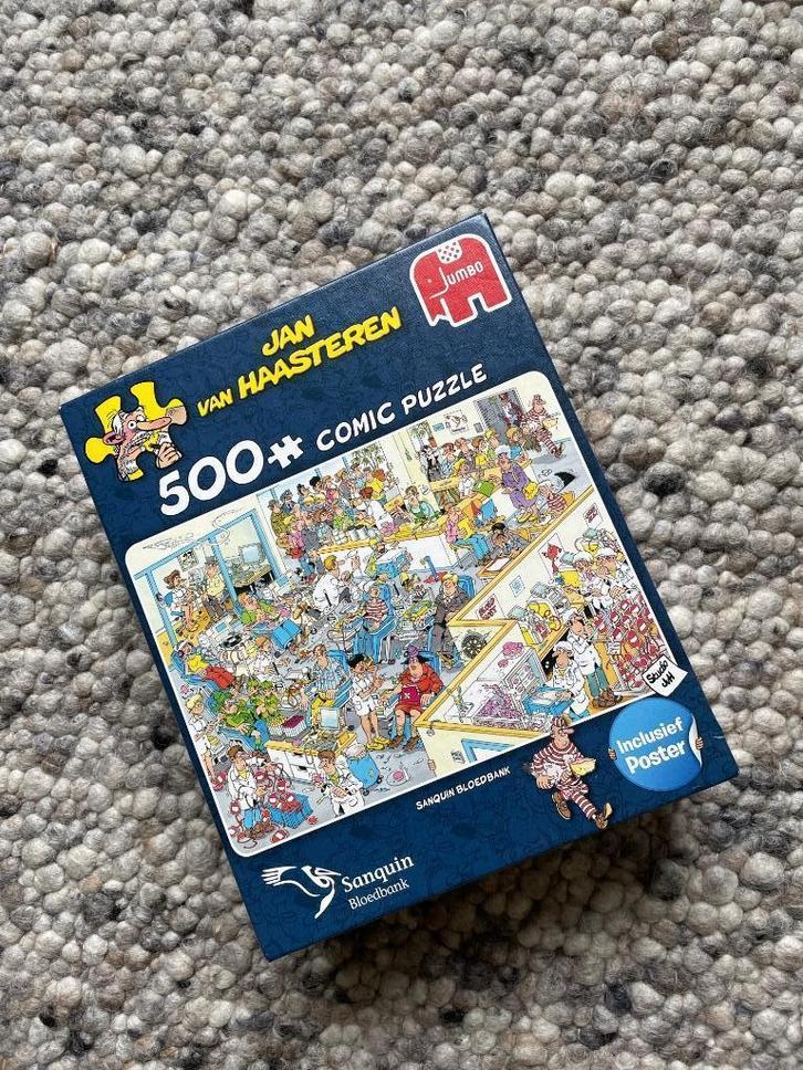 Jan van Haasteren legpuzzel - Sanquin Bloedbank (500 st), Hobby en Vrije tijd, Denksport en Puzzels, Zo goed als nieuw, Legpuzzel