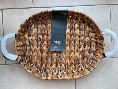 Gevlochten fruitmand/dienblad NIEUW in verpakking, Huis en Inrichting, Woonaccessoires | Dienbladen, Nieuw, Overige materialen