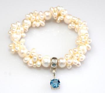 Thomas Sabo Sterling Zilver Parel Armband & Charm Hanger     beschikbaar voor biedingen