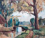 Matthieu Wiegman (1886-1971) - Slootje met een ophaalbrug, Ophalen of Verzenden