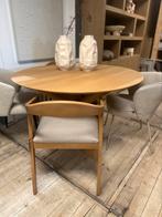 Showmodel Ethnicraft Mikado eiken ronde tafel, Huis en Inrichting, Nieuw, Natuurlijk wonen, 4 tot 6 stoelen, Modern