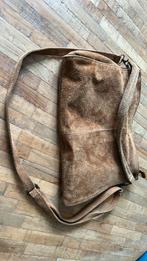 Bruine Suède Schoudertas, Ophalen, Zo goed als nieuw, Bruin, Schoudertasje