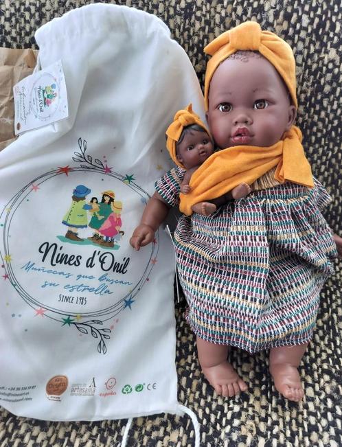 Nieuwe pop met babypop van Nines Dónil  Handgemaakt Spanje, Kinderen en Baby's, Speelgoed | Poppen, Nieuw, Babypop, Ophalen of Verzenden