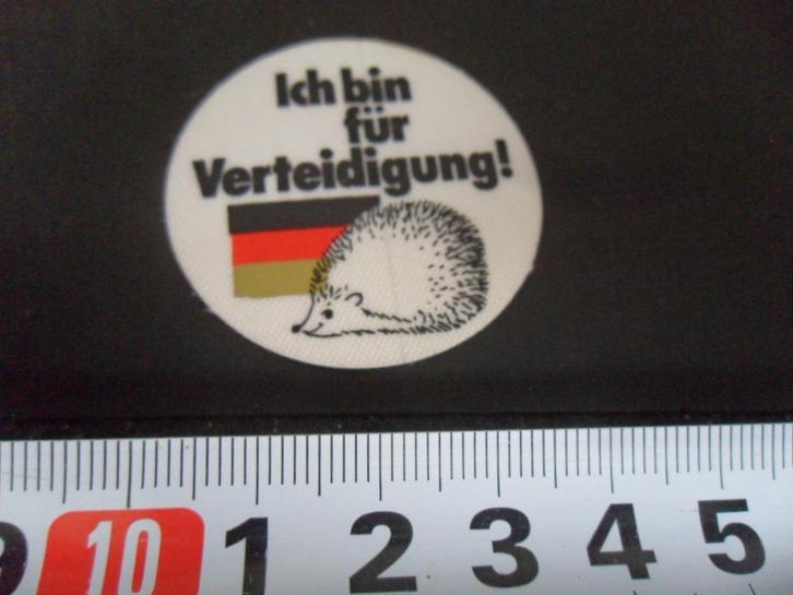 sticker Leger Duitsland Bundeswehr Ich bin für Verteidigung!, Verzamelen, Stickers, Zo goed als nieuw, Ophalen