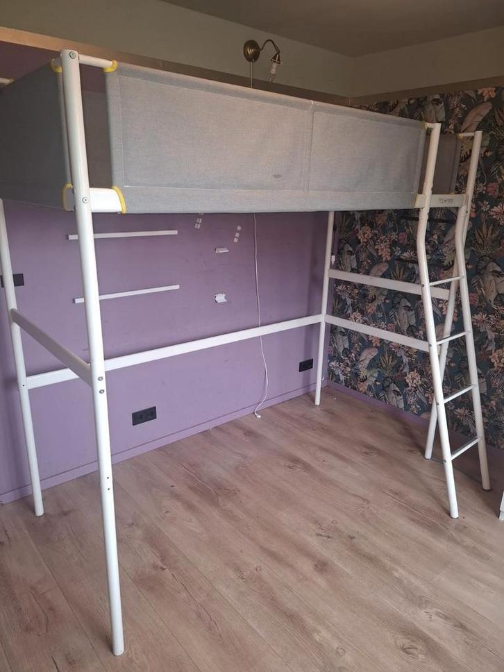 Hoogslaper Ikea, Huis en Inrichting, Slaapkamer | Stapelbedden en Hoogslapers, Gebruikt, Hoogslaper, 90 cm, 200 cm, Eenpersoons
