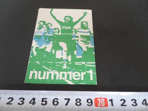 sticker Politiek CDA  nummer 1, Verzamelen, Stickers, Zo goed als nieuw, Bedrijf of Vereniging, Ophalen
