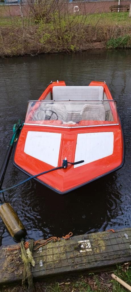 Skipblast boot met 6pk viertakt mercury, Watersport en Boten, Motorboten en Motorjachten, Gebruikt, Polyester, Tot 6 meter, Overige brandstoffen