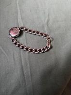 Zilverkleurige schakelarmband, Ophalen of Verzenden, Gebruikt, Zilver, Staal