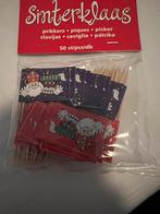 Sinterklaas en zwarte piet Sateprikkerrtje met vlag, Ophalen of Verzenden