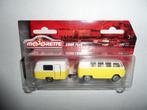 Majorette - Volkswagen T1 Bus met ERIBA Puck caravan - 1:64, Hobby en Vrije tijd, Ophalen of Verzenden, Nieuw, Auto