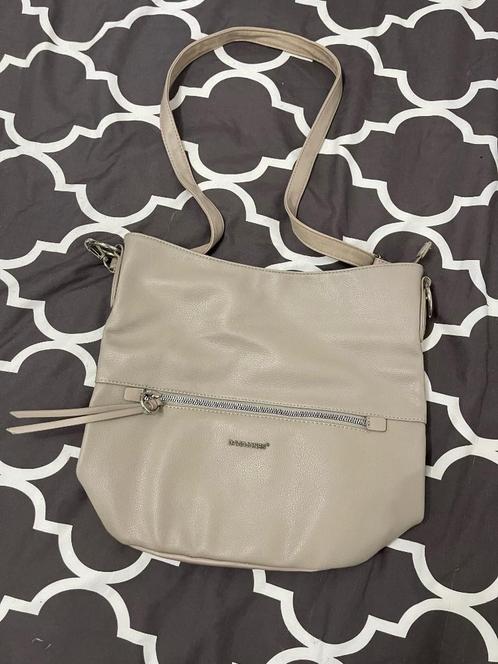 Grote beige schoudertas, Sieraden, Tassen en Uiterlijk, Tassen | Schoudertassen, Zo goed als nieuw, Overige merken, Beige, Verzenden