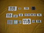 oud emaille huisnummer 118 ook 119 120 121 122 123 124 125 8, Ophalen of Verzenden