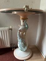 Haltafel met pauw decoratie, Overige materialen, Minder dan 55 cm, Gebruikt, Ovaal