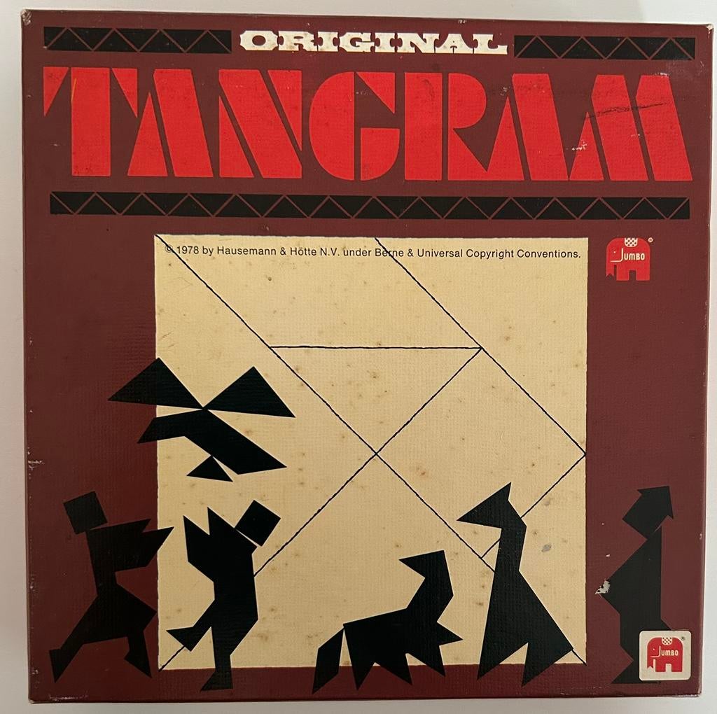 Vintage Original Tangram Jumbo Compleet, Hobby en Vrije tijd, Gezelschapsspellen | Overige, Een of twee spelers, Ophalen of Verzenden