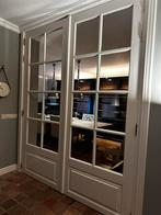 Prachtige Houten binnen deuren met geslepen glas., Doe-het-zelf en Verbouw, Deuren en Horren, Glas, 80 tot 100 cm, Ophalen of Verzenden