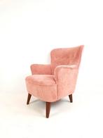 Vintage Artifort Theo Ruth fauteuil | roze rib easy chair, Ophalen of Verzenden