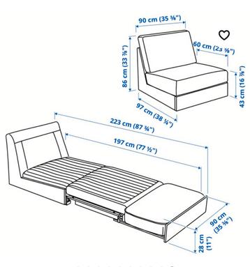 IKEA slaapbank / stoel, type KIVIK - afbeelding 10