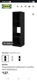 IKEA METOD Kast Houteffect Zwart - Nieuw!, Huis en Inrichting, Ophalen, 200 cm of meer, Nieuw, 50 tot 100 cm