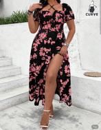 Zomerjurk met split - Maat 1XL, Zwart, Maat 46/48 (XL) of groter, Ophalen of Verzenden, Zo goed als nieuw