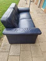 Leren bank, Huis en Inrichting, Ophalen, Gebruikt, Driepersoons, Rechte bank
