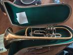 Duitse trompet, Muziek en Instrumenten, Blaasinstrumenten | Trompetten, Gebruikt, Bes-trompet, Met koffer, Verzenden