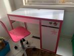 Bureau Micke Ikea met stoel - Roze/Wit, Ophalen, Gebruikt, Tafel(s) en Stoel(en)