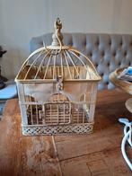 Brocant metalen vogelkooitje- deco, Ophalen of Verzenden