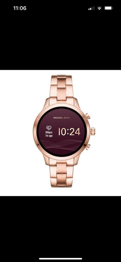 Michael Kors Smartwatch horloge rose goud runway, Sieraden, Tassen en Uiterlijk, Horloges | Dames, Gebruikt, Goud, Ophalen of Verzenden