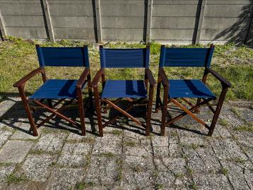 Opklapbare regiseursstoelen regiseurs stoel 3 stuks beschikbaar voor biedingen